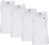 4-Pack Donnay Muscle shirt - Tanktop - Sportshirt - Heren - maat M - Wit (001)