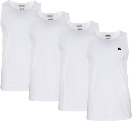 4-Pack Donnay Muscle shirt (589006) - Tanktop - Heren - White (001) - maat M