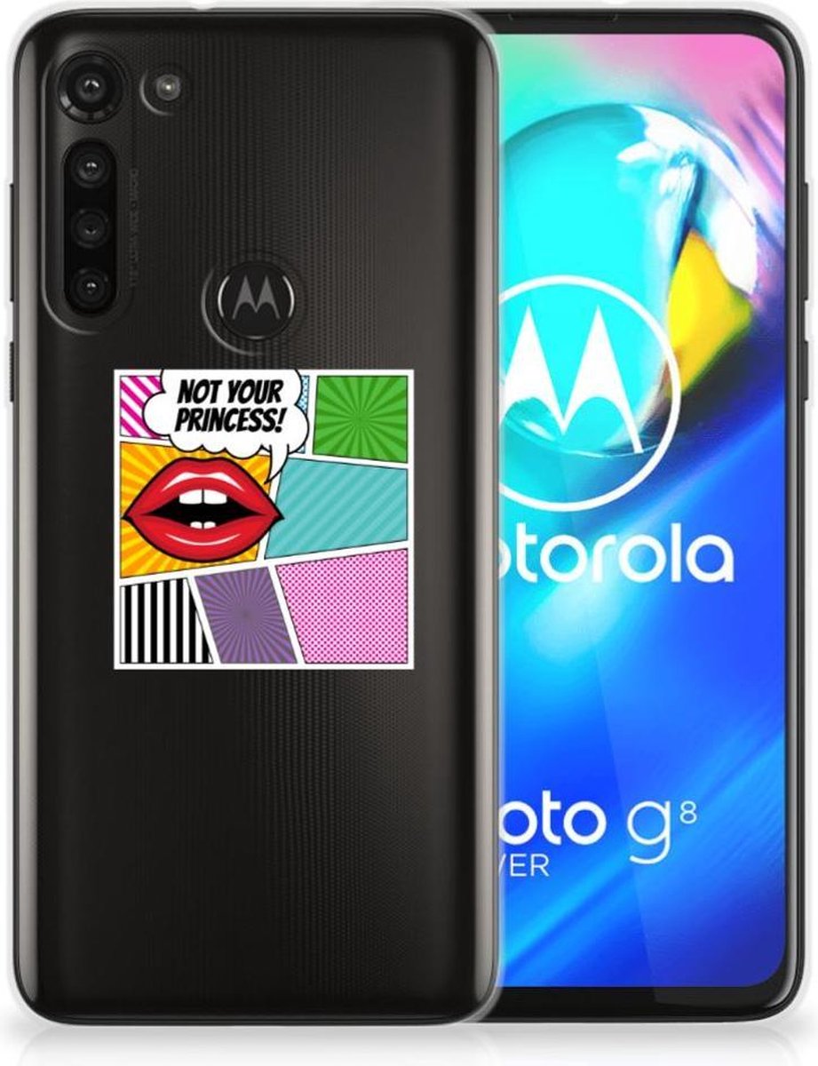 Motorola Moto G8 Power Silicone Back Cover Popart Princess