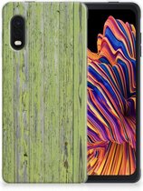 Cover Case Samsung Xcover Pro Smartphone hoesje Green Wood