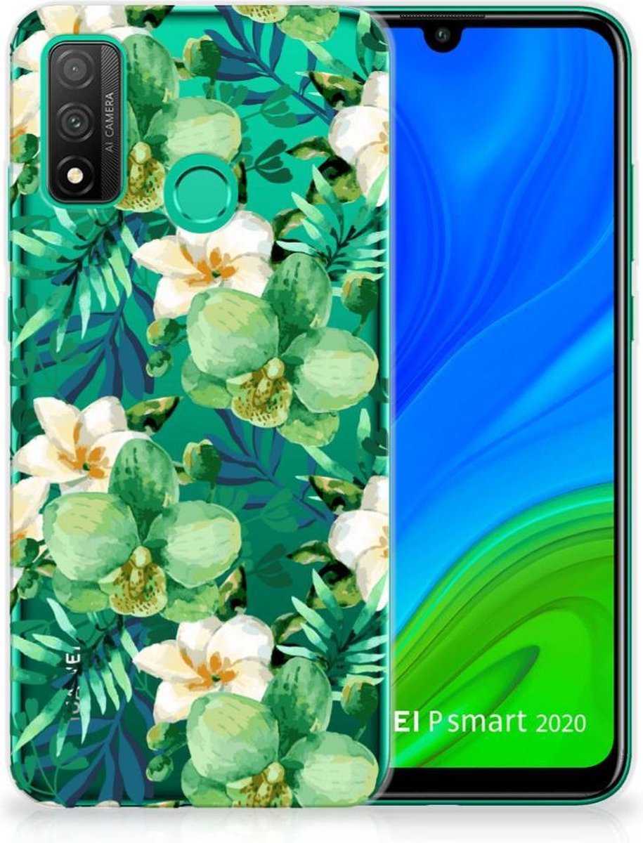 Huawei P Smart 2020 TPU Case Orchidee Groen