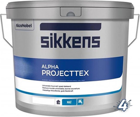 Sikkens Alpha Projecttex 10 Liter 100% Wit