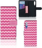 Hoesje ontwerpen Xiaomi Mi 9 GSM Hoesje ontwerpen Waves Pink