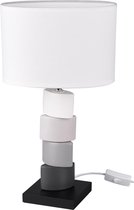 LED Tafellamp - Tafelverlichting - Trion Konan XL - E27 Fitting - Rond - Mat Wit - Keramiek - BES LED