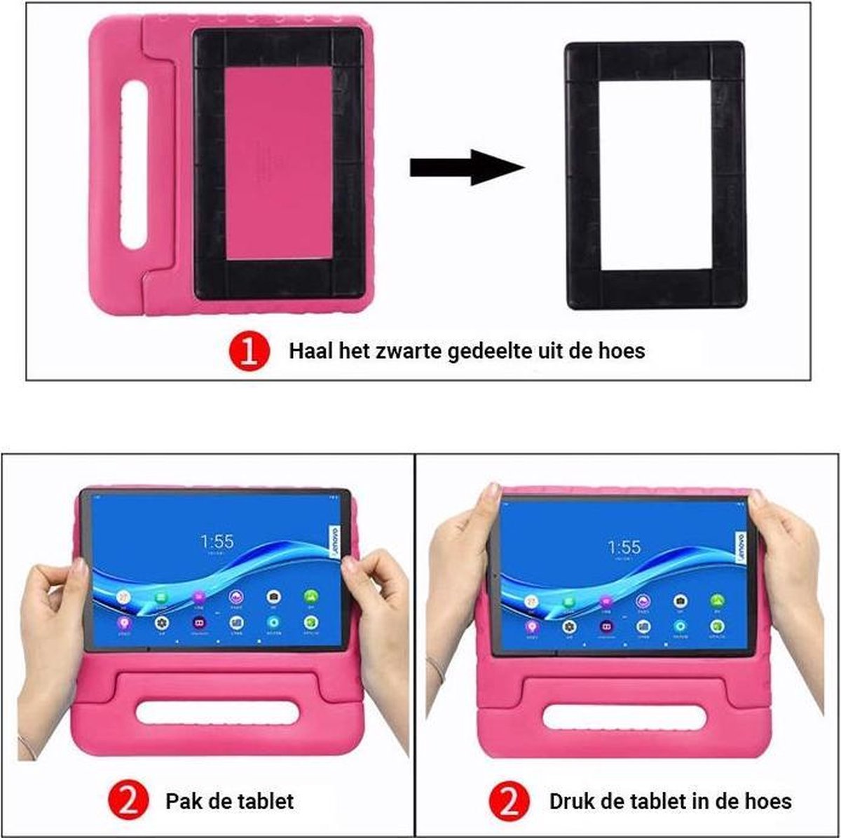 Samsung Galaxy Tab A 10.1 (2019) Kinder Tablethoes met Handvat Paars |  bol.com