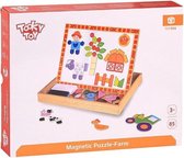 Tooky Toy Magneetpuzzel Junior 29,5 X 22 Cm Hout Oranje/wit