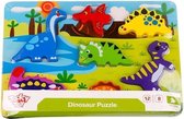 Tooky Toy Vormenpuzzel Dinosaurus Junior Hout 7 Stukjes