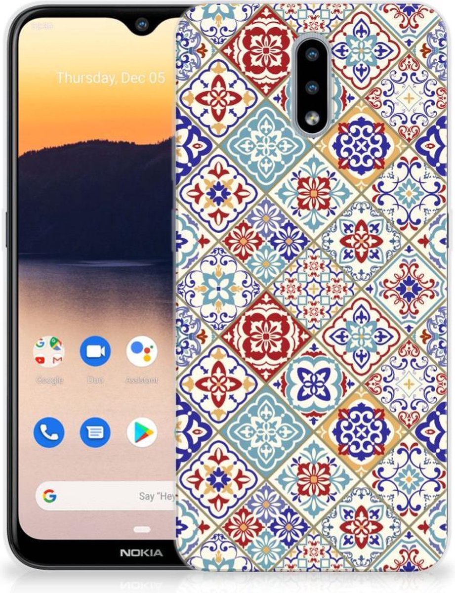 Nokia 2.3 TPU Siliconen Hoesje Tiles Color