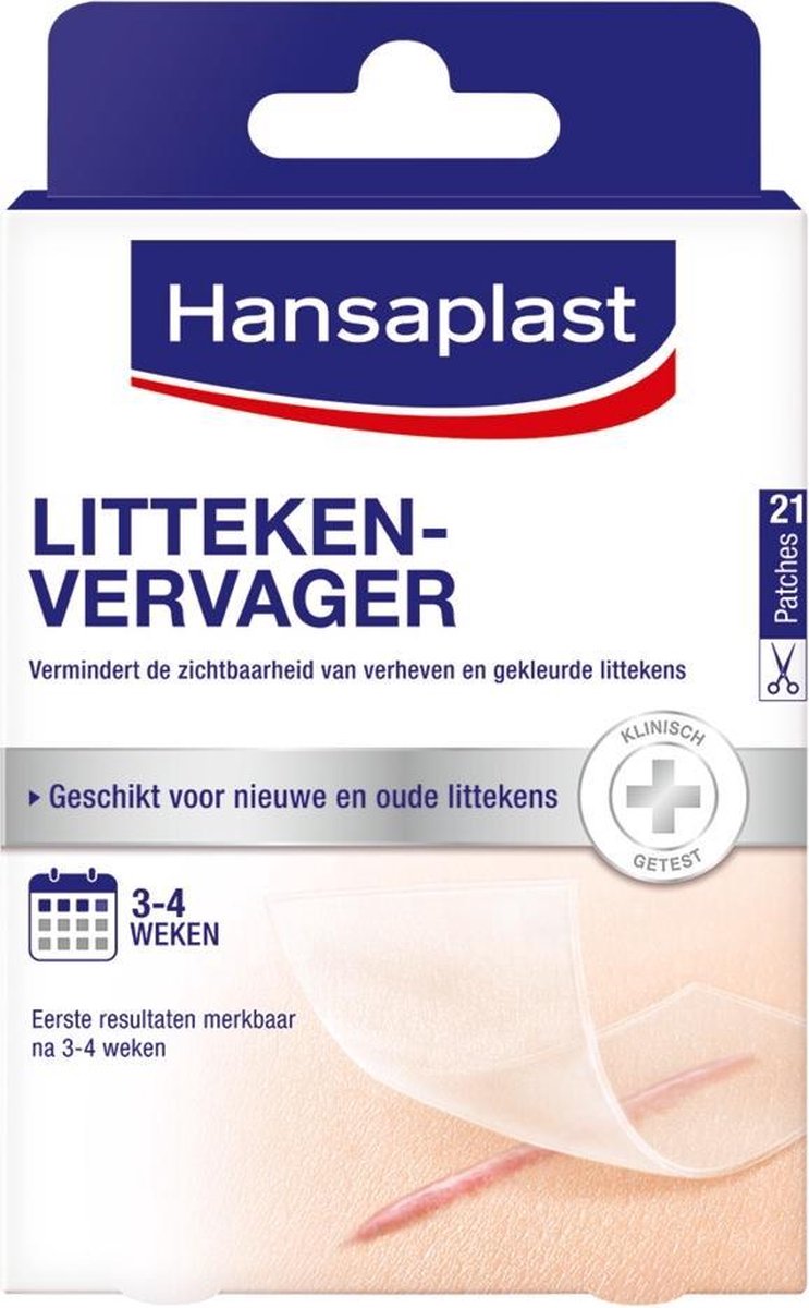 Hansaplast Littekenvervager - Vermindert Zichtbaarheid van Littekens - 21 stuks