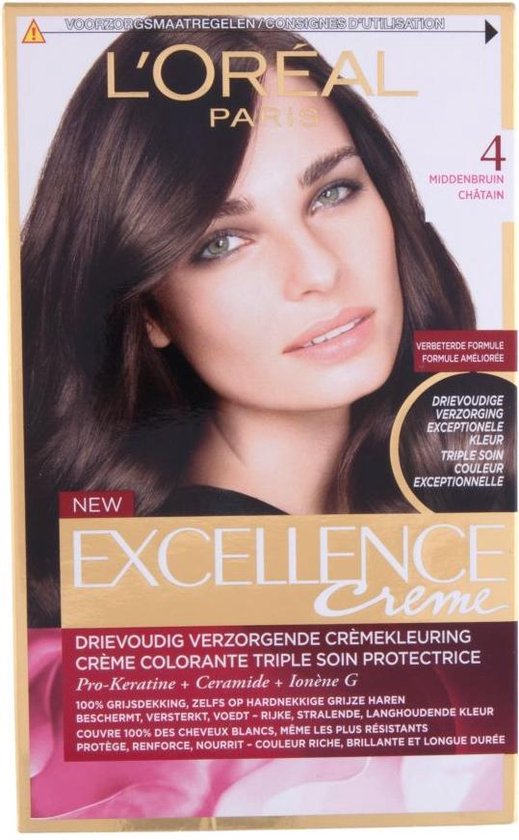 L’Oréal Paris Excellence Crème 4- Middenbruin - Haarverf