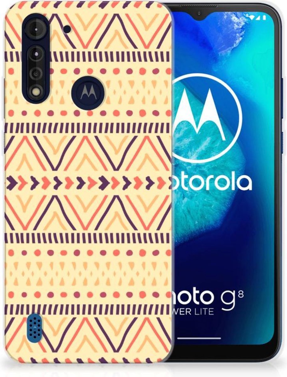 Motorola Moto G8 Power Lite TPU bumper Aztec Yellow
