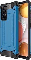 Samsung Galaxy A72 Hoesje - Mobigear - Outdoor Serie - Hard Kunststof Backcover - Blauw - Hoesje Geschikt Voor Samsung Galaxy A72