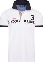 HV Society Korte mouw Polo shirt - 0403103300 Ferrol Wit (Maat: XL)