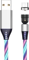 2,4 A USB naar micro-USB 540 graden buigbare streamer magnetische datakabel, kabellengte: 1 m (kleur)