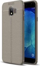 Litchi Texture TPU Case voor Galaxy J4 2018 (EU-versie) (grijs)