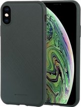 GOOSPERY STYLE LUX schokbestendig zacht TPU-hoesje voor iPhone X / XS (groen)