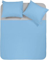 Y-NOT - Crispy Cotton Effen - Dekbedovertrek - Katoen - Eenpersoons - 140x200/220 cm - Blauw