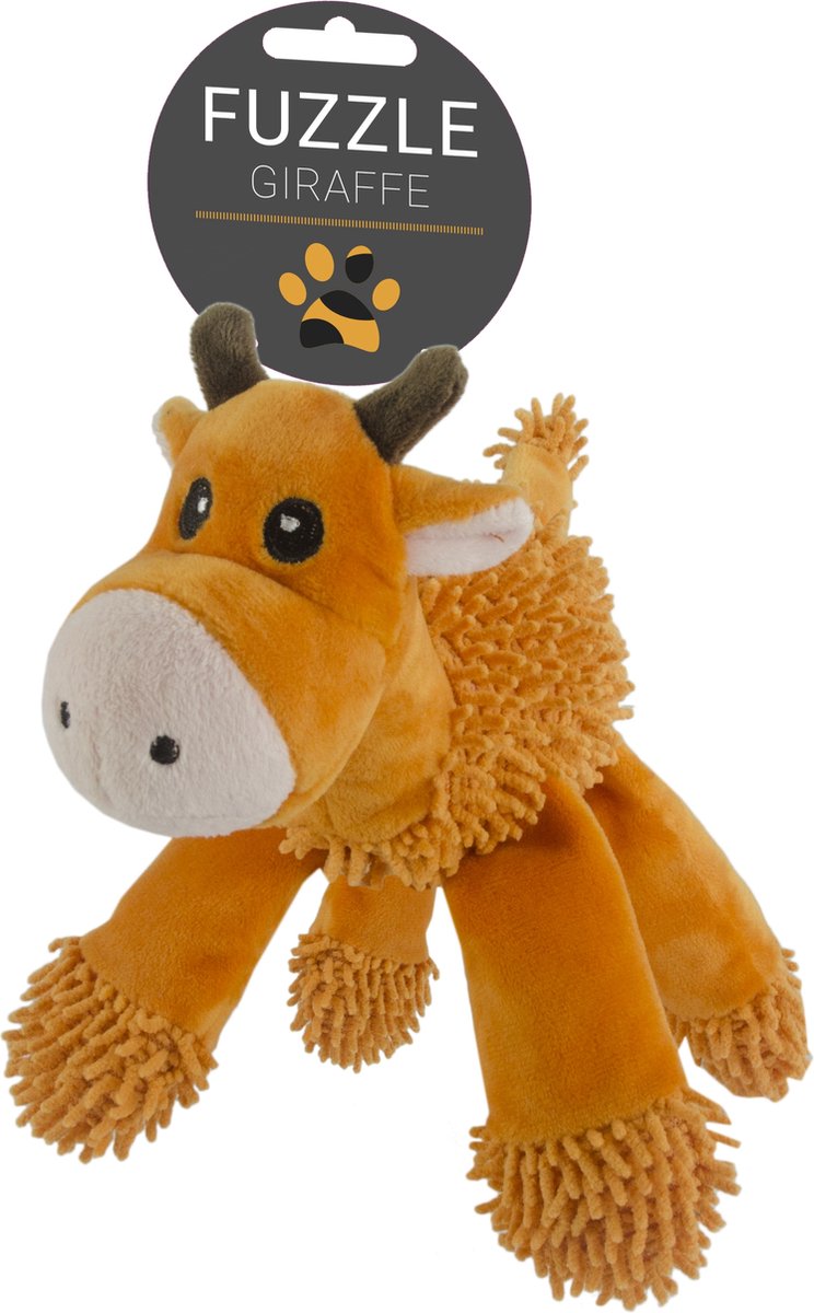 Fuzzle Giraffe - Knuffel - Knuffels hond - Speelgoed hond - Hondenknuffel - Knuffels dieren - Speelgoed voor hond - Zacht - Met 5 piepers