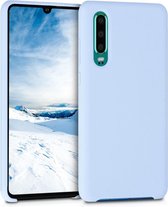 kwmobile telefoonhoesje voor Huawei P30 - Hoesje met siliconen coating - Smartphone case in mat lichtblauw