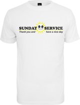 Urban Classics Heren Tshirt -S- Sunday Service Wit