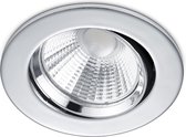 LED Spot - Inbouwspot - Trinon Paniro - Rond 5W - Dimbaar - Warm Wit 3000K - Mat Chroom - Aluminium - Ø80mm