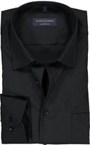 Casa Moda Comfort Fit overhemd - mouwlengte 72 - zwart - boordmaat 44