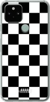 6F hoesje - geschikt voor Google Pixel 5 -  Transparant TPU Case - Checkered Chique #ffffff