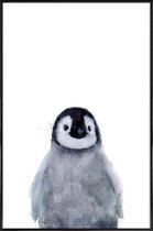 JUNIQE - Poster in kunststof lijst Kleine pinguïn illustratie -30x45