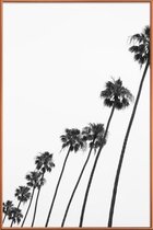 JUNIQE - Poster met kunststof lijst Cali Palms -40x60 /Grijs & Wit