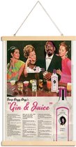 JUNIQE - Posterhanger  Juice - Snoop Dogg|Gin  -30x45 /Roze & Wit