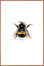 JUNIQE - Poster met kunststof lijst Bumblebee -20x30 /Geel & Wit
