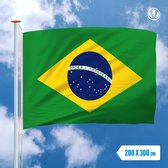 Vlag Brazilie 200x300cm - Glanspoly