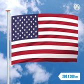 Amerikaanse vlag 200x300 - Glanspoly