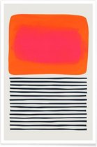 JUNIQE - Poster Sunset Ripples -60x90 /Oranje & Roze