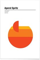 JUNIQE - Poster Aperol Spritz - minimalistisch -60x90 /Oranje & Wit