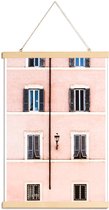 JUNIQE - Posterhanger Pastel Facade -20x30 /Roze