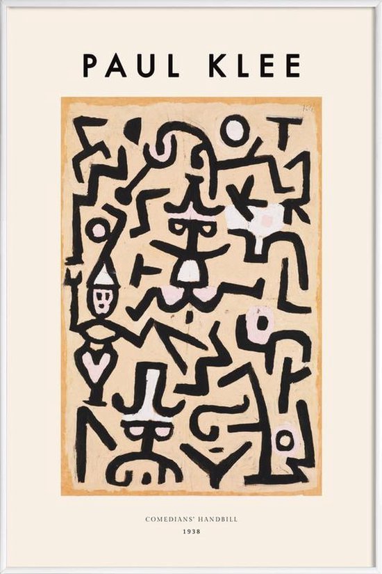 JUNIQE - Poster in kunststof lijst Klee - Comedians' Handbill -13x18