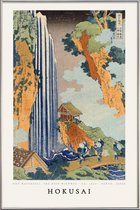 JUNIQE - Poster in kunststof lijst Hokusai - Ono Waterfall, the Kiso