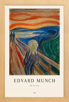 JUNIQE - Poster met houten lijst Munch - The Scream -13x18 /Kleurrijk
