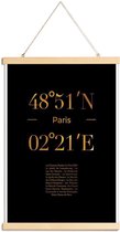 JUNIQE - Posterhanger Paris gouden -40x60 /Goud & Zwart