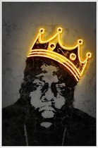 JUNIQE - Poster in kunststof lijst Biggie -40x60 /Geel & Zwart