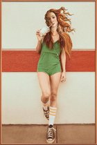 JUNIQE - Poster met kunststof lijst Venus Chillout -40x60 /Groen &