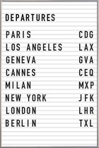 JUNIQE - Poster met kunststof lijst Departure Paris -60x90 /Wit &