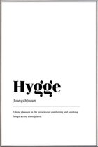 JUNIQE - Poster met kunststof lijst Hygge -30x45 /Wit & Zwart