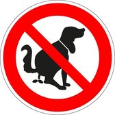 Verboden voor hondenpoep sticker 150 mm