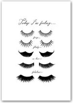 Beauty Poster Eyelashes - 21x30cm Canvas - Multi-color