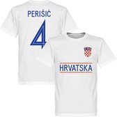 Kroatië Perisic Team T-Shirt 2021-2022 - Wit - Kinderen - 104