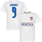 Kroatië Kramaric 9 Team T-Shirt 2021-2022 - Wit - Kinderen - 152