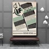 Rudyard Kipling Poster - 60x90cm Canvas - Multi-color