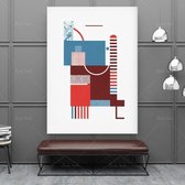 Two Colour Screenprint Bauhaus Poster - 40x50cm Canvas - Multi-color